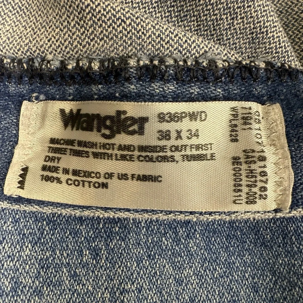 Wrangler Jeans 936PWD Cowboy Cut Slim‎ Fit Measured Fit 37x32 (Tag 38x34) Rodeo